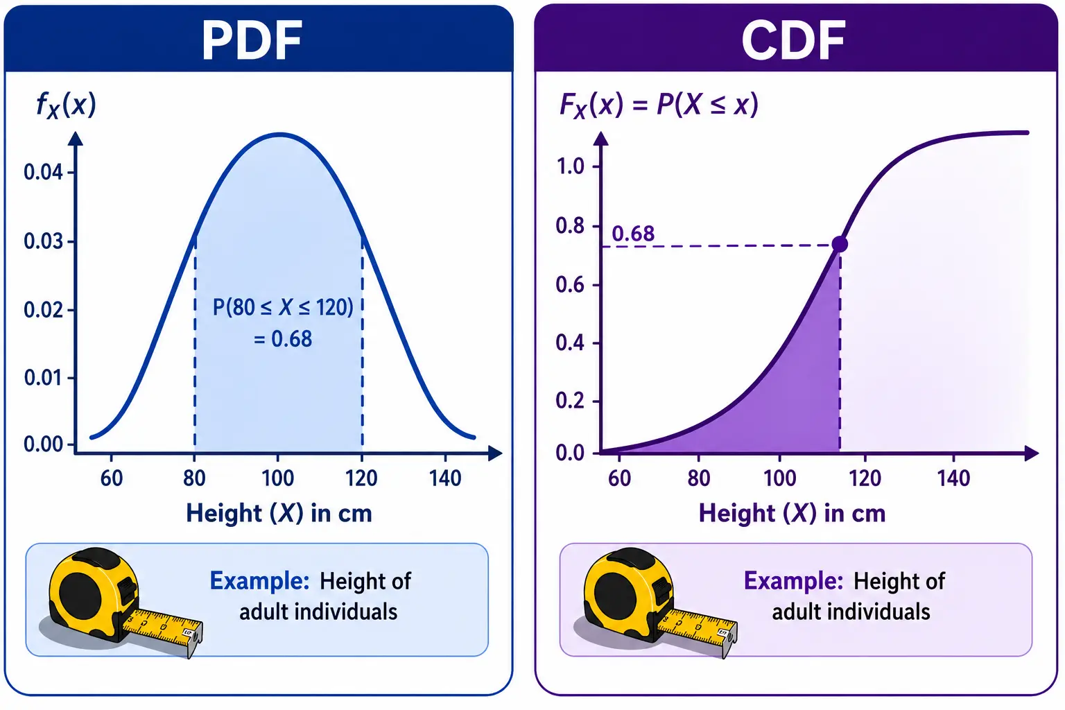 PDF and CDF for Continuous Random Variable